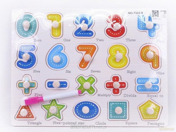 Puzzle drewniane cyferki