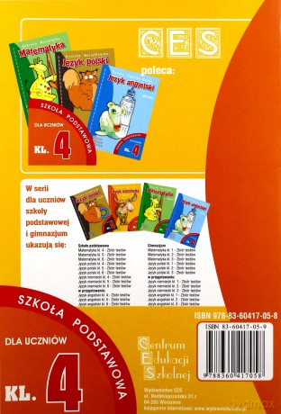 Język niemiecki - testy SP 4 CES WZ [KSIĄŻKA]