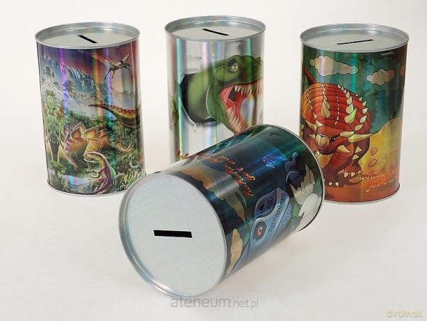 Skarbonka metalowa Dinozaury MIX