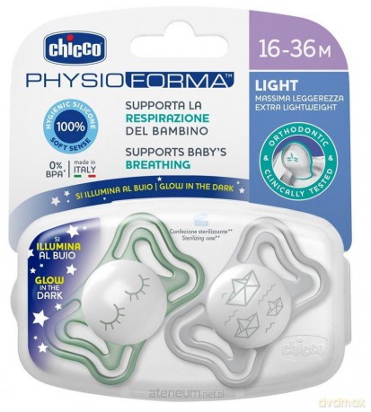 Smoczek uspokajając light silikon lumi 2szt 16-36m [KSIĄŻKA]
