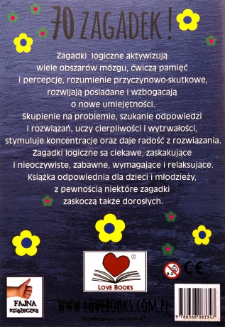 Zagadki logiczne dla dzieci i młodzieży 70 zagadek - Agnieszka Wileńska [KSIĄŻKA]