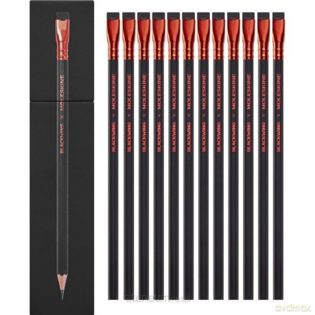 Zestaw 12 miękkich ołówków Blackwing x Moleskine