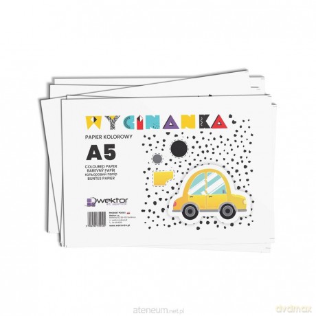 Zeszyt papierów kolorowych A5/8K wycinanka (20szt)