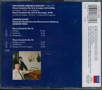 Schiff Caa: Mozart:Kzt Klv 12 A Kv414 + 14es [CD]