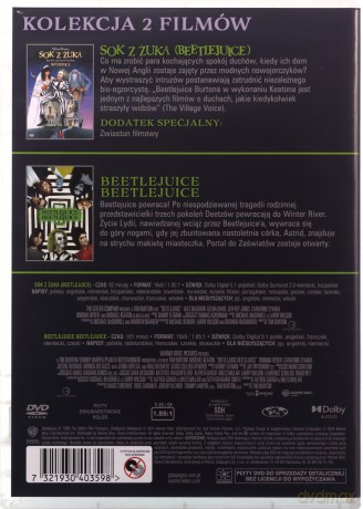 Beetlejuice Kolekcja 2 Filmów [2DVD]