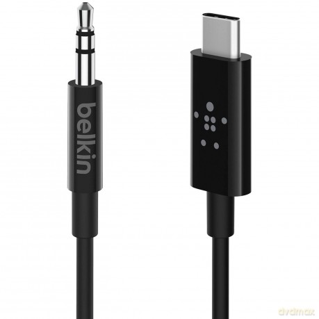 Adapter przejściówka USB-C do 3,5mm Audio 0,9m czarny [KABEL]