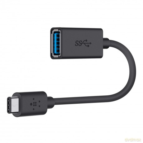 Adapter przejsciówka USB-C do USB-A 14cm czarny [KABEL]