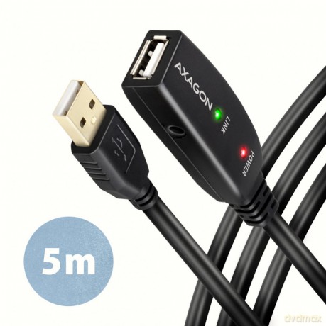 ADR-205 USB 2.0 A-M -> A-F aktywny kabel przedłużacz/wzmacniacz 5m [KABEL]