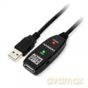 ADR-210 USB 2.0 A-M -> A-F aktywny kabel przedłużacz/wzmacniacz 10m [KABEL]