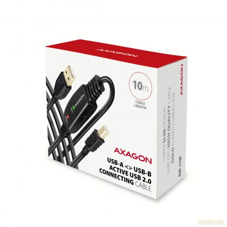 ADR-210B USB 2.0 A-M -> B-M Aktywny kabel połączeniowy/wzmacniacz 10m [KABEL]