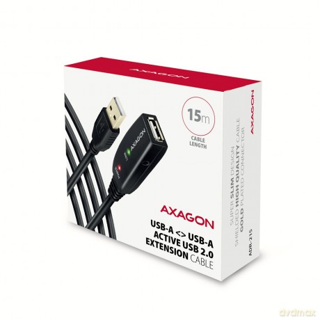 ADR-215 USB 2.0 A-M -> A-F aktywny kabel przedłużacz/wzmacniacz 15m [KABEL]