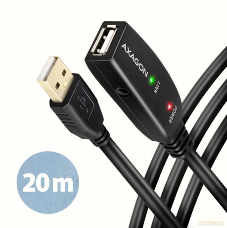 ADR-220 USB 2.0 A-M -> A-F aktywny kabel przedłużacz/wzmacniacz 20m [KABEL]