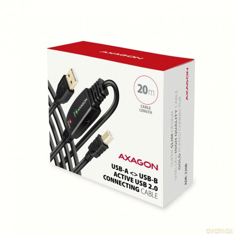 ADR-220B USB 2.0 A-M -> B-M aktywny kabel połączeniowy/wzmacniacz 20m [KABEL]