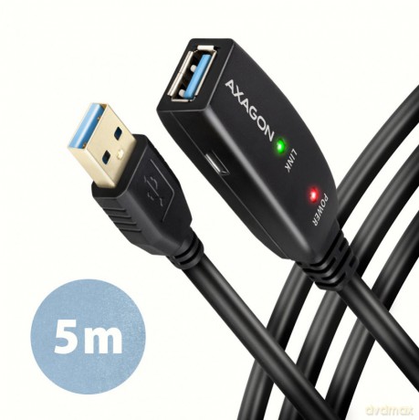 ADR-305 USB 3.0 A-M -> A-F aktywny kabel przedłużacz/wzmacniacz 5m [KABEL]