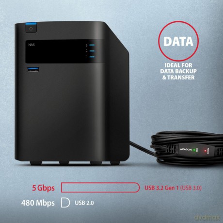 ADR-305 USB 3.0 A-M -> A-F aktywny kabel przedłużacz/wzmacniacz 5m [KABEL]