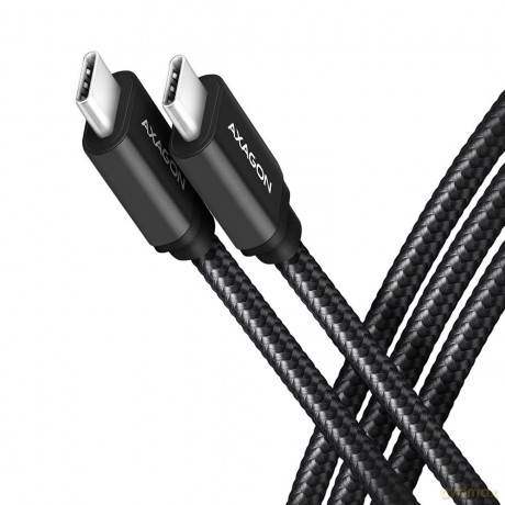 BUCM3-CM20AB Kabel USB-C - USB-C 3.2 Gen 1, 2m, PD 60W, 3A, ALU, oplot, czarny [KABEL]