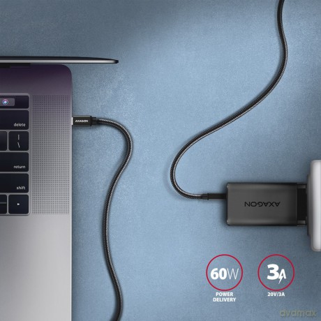 BUCM3-CM30AB Kabel USB-C - USB-C, 3.0m, PD 60W, 3A, ALU, oplot, czarny [KABEL]
