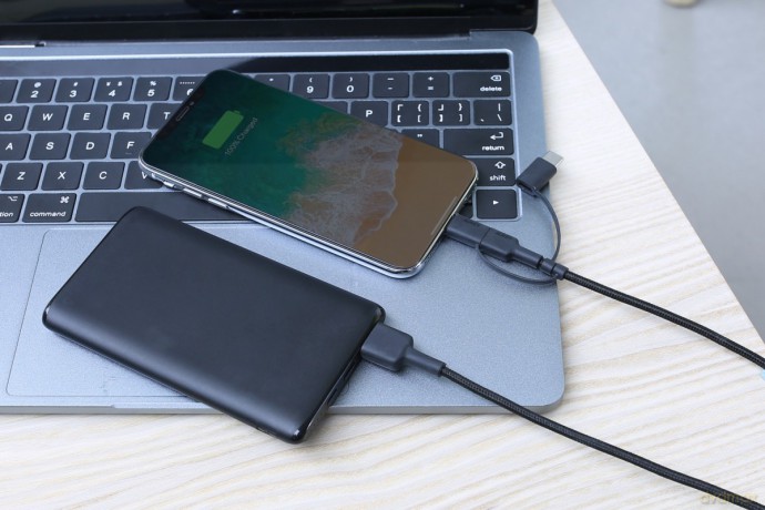 CB-BAL5 3w1 nylonowy kabel Quick Charge micro USB | USB C | Lightning | 1.2m [KABEL]