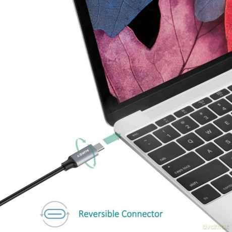 CB-CD6 nylonowy kabel Quick Charge USB C - USB C | 2m | 3A | 60W PD | 20V [KABEL]