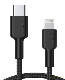 CB-CL02 Black nylonowy kabel Lightning-USB C | USB Power Delivery USB-PD | 1.2m | certyfikat MFi Apple [KABEL]
