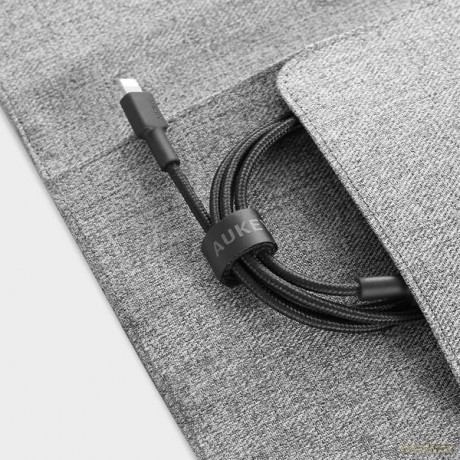 CB-CL02 Black nylonowy kabel Lightning-USB C | USB Power Delivery USB-PD | 1.2m | certyfikat MFi Apple [KABEL]