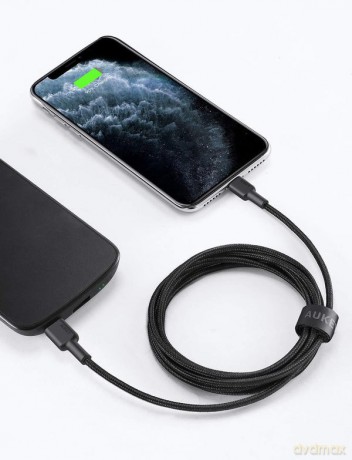 CB-CL03 Black nylonowy kabel Lightning-USB C | USB Power Delivery USB-PD | 2m | certyfikat MFi Apple [KABEL]