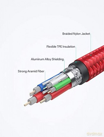 CB-CMD37 Red OEM nylonowy kabel USB C - USB C | 1m | 3A | 60W PD | 20V [KABEL]