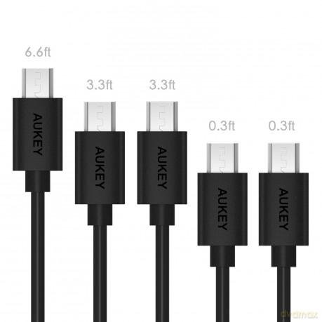 CB-D5 zestaw 5 szt. szybkich kabli Quick Charge micro USB-USB | 2x0.3m i 2x1m i 1x2m | 480 Mbps [KABEL]