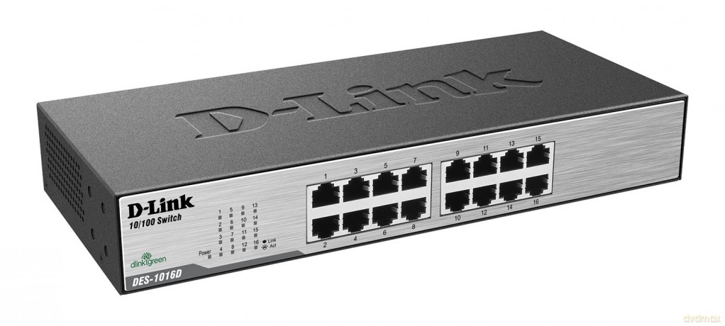 DES-1016D switch L2 16x10/100 Desktop/Rack 19'' Metal NO FAN