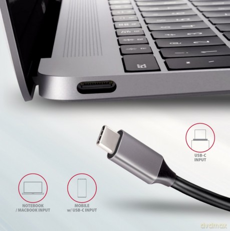 HMC-5 Wieloportowy hub 2x USB-A, HDMI, SD/microSD, USB 3.2 Gen 1, PD 100W, 20cm USB-C kabel [KABEL]