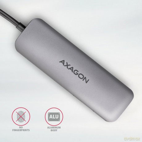 HMC-5 Wieloportowy hub 2x USB-A, HDMI, SD/microSD, USB 3.2 Gen 1, PD 100W, 20cm USB-C kabel [KABEL]