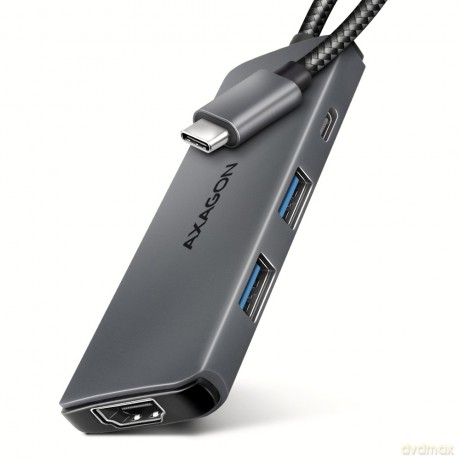 HMC-5H8K Wieloportowy hub 2x USB-A, 1x USB-C, 8K HDMI, USB 3.2 Gen 1 hub, PD 100W, 15cm USB-C kabel [KABEL]