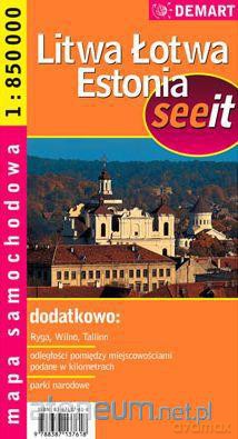 Litwa, Łotwa, Estonia see it - m.samoch. 1:850t [KSIĄŻKA]