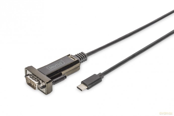 Kabel Adapter USB 2.0 HighSpeed Typ USB C/RS232 M/Ż czarny 1m [KABEL]