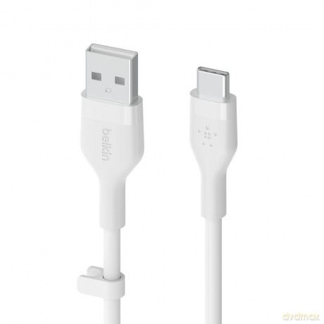 Kabel BoostCharge USB-A do USB-C silikonowy 1m, biały [KABEL]