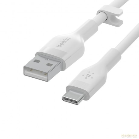 Kabel BoostCharge USB-A do USB-C silikonowy 1m, biały [KABEL]