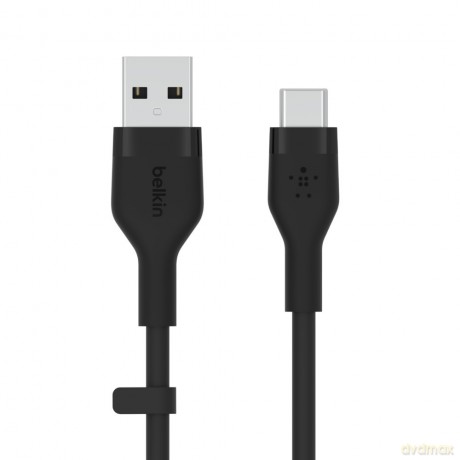 Kabel BoostCharge USB-A do USB-C silikonowy 1m, czarny [KABEL]