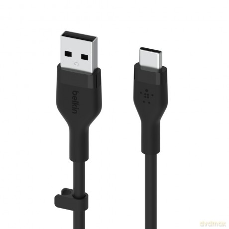 Kabel BoostCharge USB-A do USB-C silikonowy 1m, czarny [KABEL]