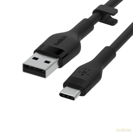 Kabel BoostCharge USB-A do USB-C silikonowy 1m, czarny [KABEL]
