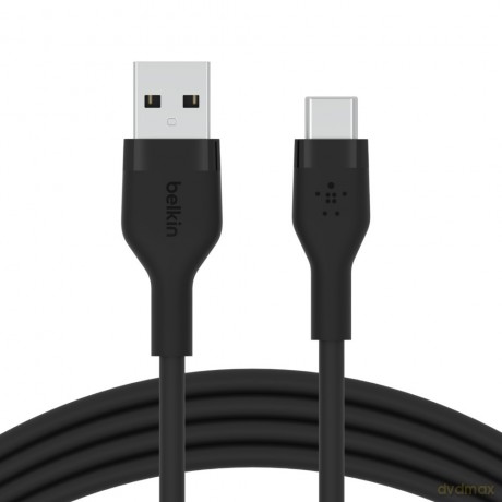 Kabel BoostCharge USB-A do USB-C silikonowy 2m, czarny [KABEL]
