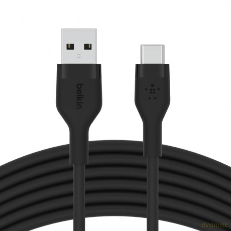Kabel BoostCharge USB-A do USB-C silikonowy 3m, czarny [KABEL]