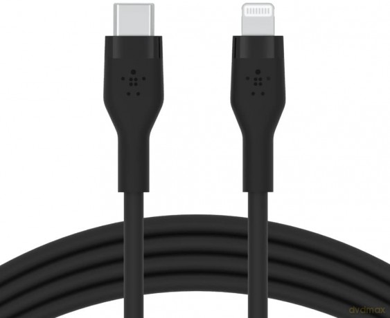 Kabel BoostCharge USB-C do Lightning silikonowy 2m, czarny [KABEL]