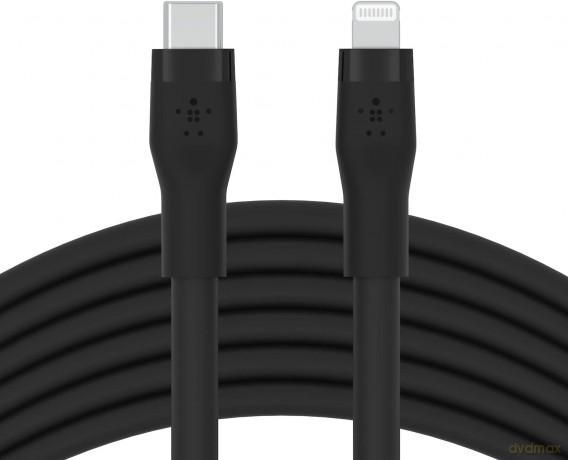 Kabel BoostCharge USB-C do Lightning silikonowy 3m, czarny [KABEL]