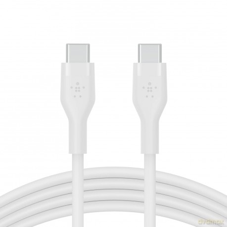 Kabel BoostCharge USB-C do USB-C 2.0 silikonowy 2m, biały [KABEL]