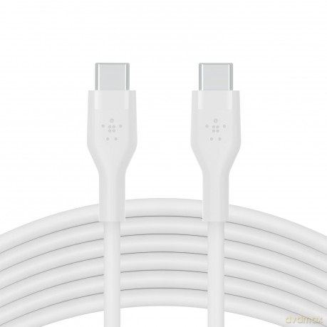 Kabel BoostCharge USB-C do USB-C 2.0 silikonowy 3m, biały [KABEL]
