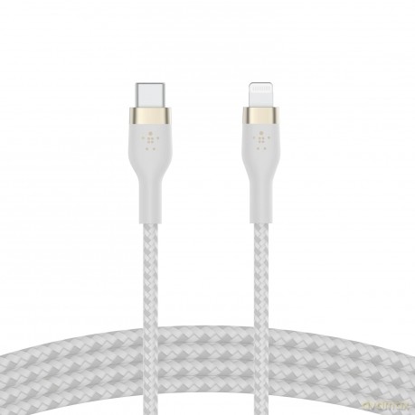Kabel BoostCharge USB-C/Lightning Silikonowy w oplocie 2m biały [KABEL]