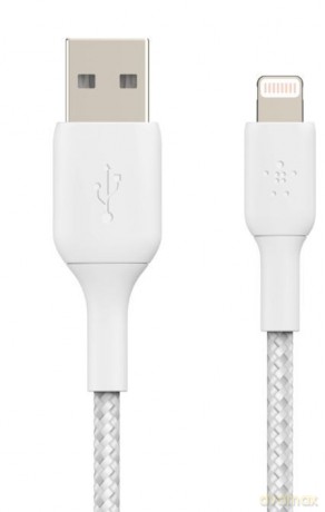 Kabel Braided USB- Lightning 15cm biały [KABEL]