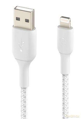 Kabel Braided USB- Lightning 15cm biały [KABEL]