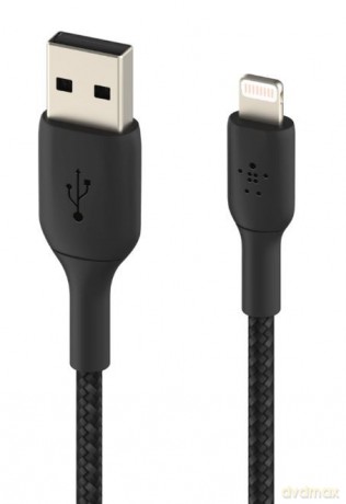 Kabel Braided USB- Lightning 15cm czarny [KABEL]