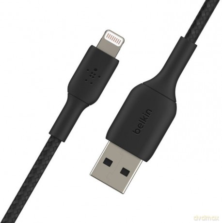 Kabel Braided USB- Lightning 15cm czarny [KABEL]